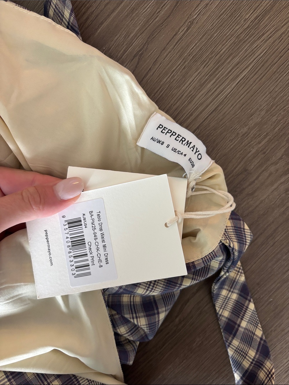 Tablo Drop Waist Mini Dress - Check Print - Picture 4 of 5